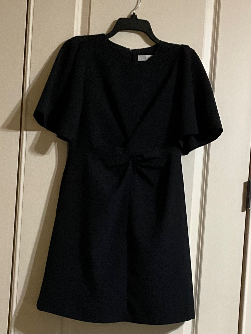 LOFT Black Knot-Front Mini Dress